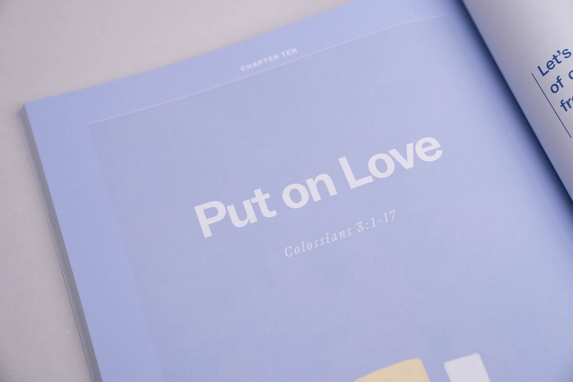 A close-up of the chapter page for "Put on Love" in Conviction